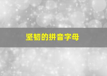 坚韧的拼音字母