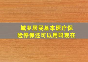 城乡居民基本医疗保险停保还可以用吗现在