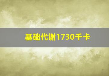 基础代谢1730千卡