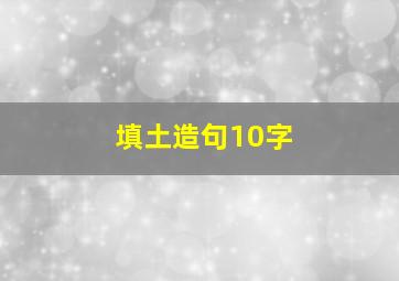 填土造句10字