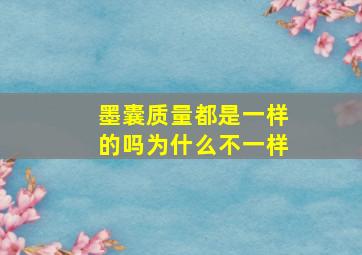 墨囊质量都是一样的吗为什么不一样