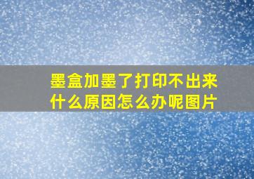 墨盒加墨了打印不出来什么原因怎么办呢图片