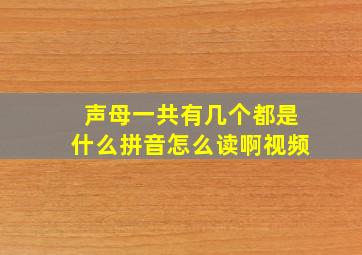 声母一共有几个都是什么拼音怎么读啊视频