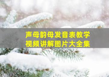 声母韵母发音表教学视频讲解图片大全集