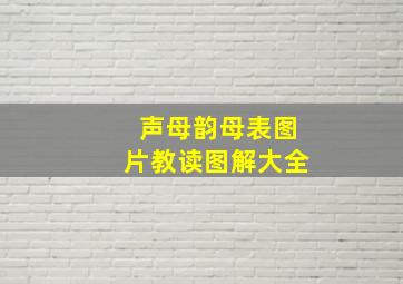 声母韵母表图片教读图解大全