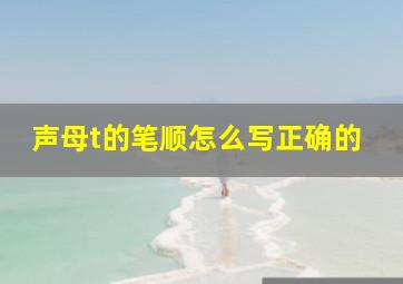 声母t的笔顺怎么写正确的