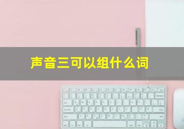 声音三可以组什么词