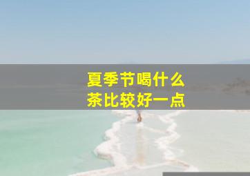 夏季节喝什么茶比较好一点