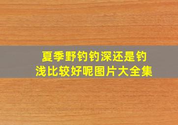 夏季野钓钓深还是钓浅比较好呢图片大全集