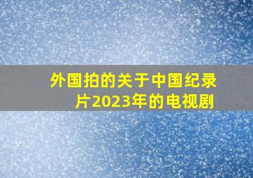 外国拍的关于中国纪录片2023年的电视剧