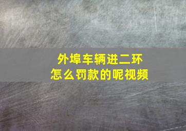 外埠车辆进二环怎么罚款的呢视频