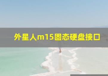 外星人m15固态硬盘接口