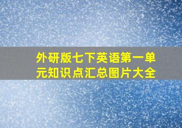 外研版七下英语第一单元知识点汇总图片大全