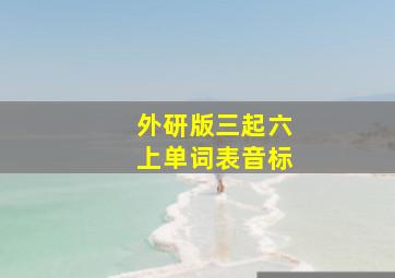 外研版三起六上单词表音标