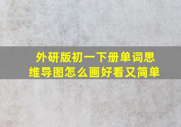 外研版初一下册单词思维导图怎么画好看又简单