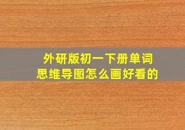 外研版初一下册单词思维导图怎么画好看的