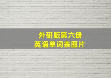 外研版第六册英语单词表图片