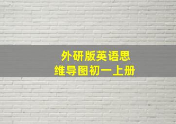 外研版英语思维导图初一上册