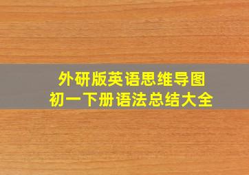 外研版英语思维导图初一下册语法总结大全