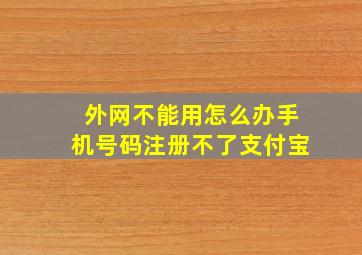 外网不能用怎么办手机号码注册不了支付宝