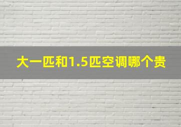 大一匹和1.5匹空调哪个贵