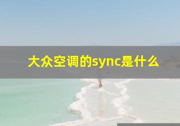 大众空调的sync是什么