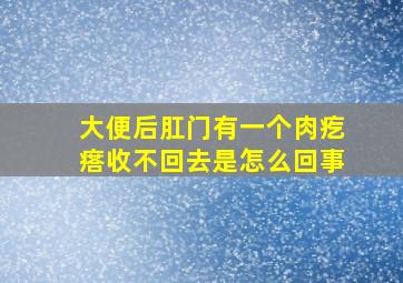 大便后肛门有一个肉疙瘩收不回去是怎么回事