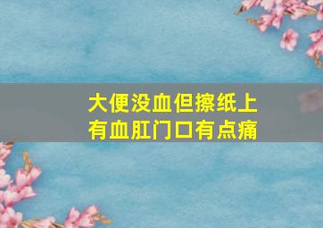 大便没血但擦纸上有血肛门口有点痛