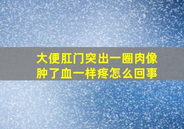 大便肛门突出一圈肉像肿了血一样疼怎么回事