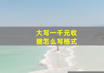 大写一千元收据怎么写格式