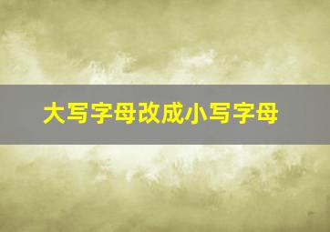 大写字母改成小写字母