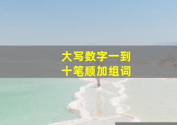 大写数字一到十笔顺加组词