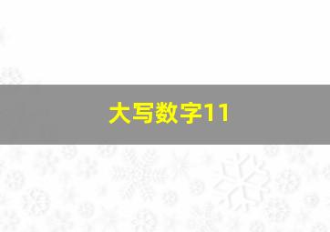 大写数字11