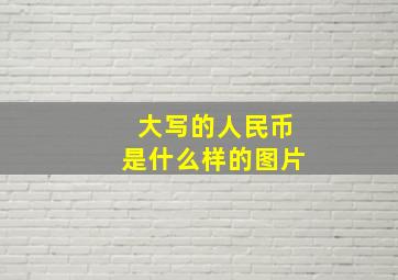 大写的人民币是什么样的图片