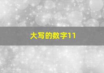 大写的数字11