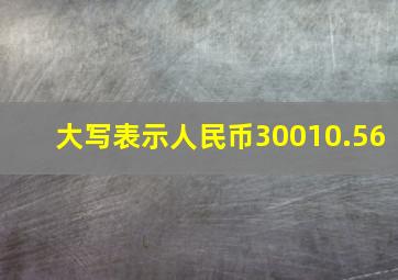 大写表示人民币30010.56