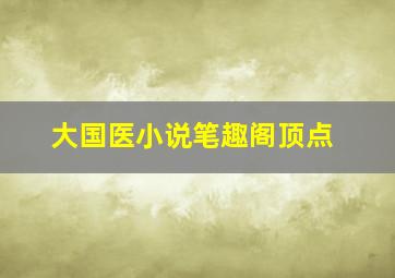 大国医小说笔趣阁顶点