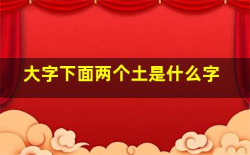 大字下面两个土是什么字