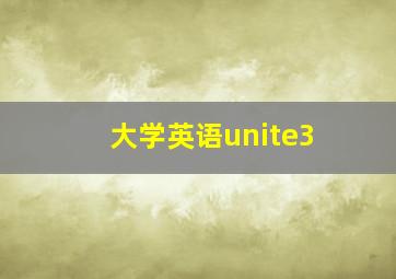 大学英语unite3