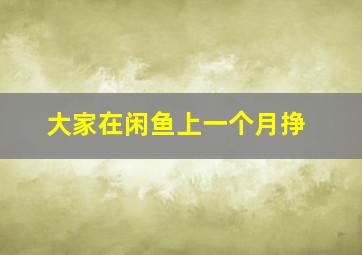 大家在闲鱼上一个月挣