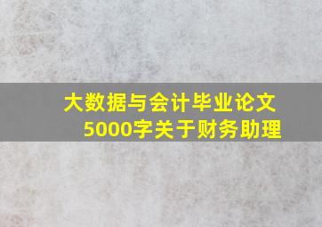 大数据与会计毕业论文5000字关于财务助理