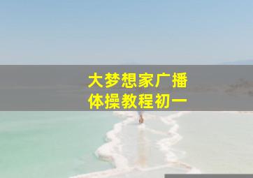 大梦想家广播体操教程初一