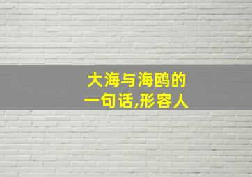 大海与海鸥的一句话,形容人