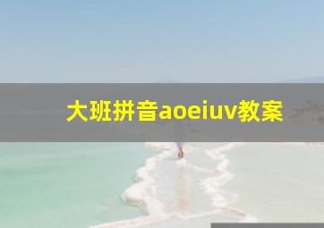 大班拼音aoeiuv教案