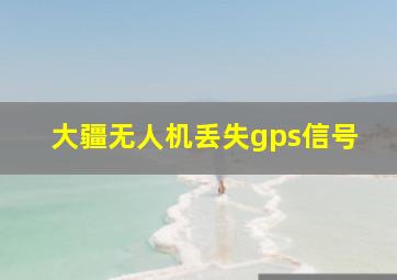 大疆无人机丢失gps信号