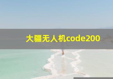 大疆无人机code200