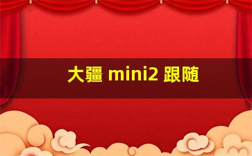 大疆 mini2 跟随