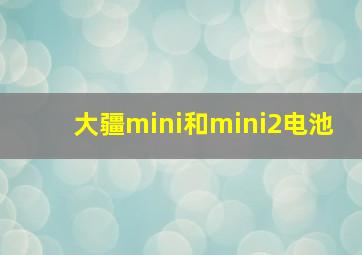 大疆mini和mini2电池