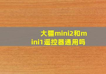 大疆mini2和mini1遥控器通用吗