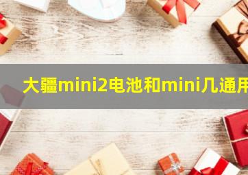 大疆mini2电池和mini几通用